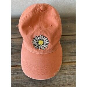 Life is Good Women’s Daisy Chill Cap Orange Adjustable Back